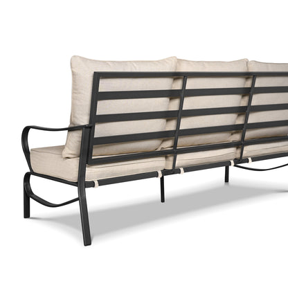 Set da conversazione per patio esterno a 7 posti, divano da esterno con pouf