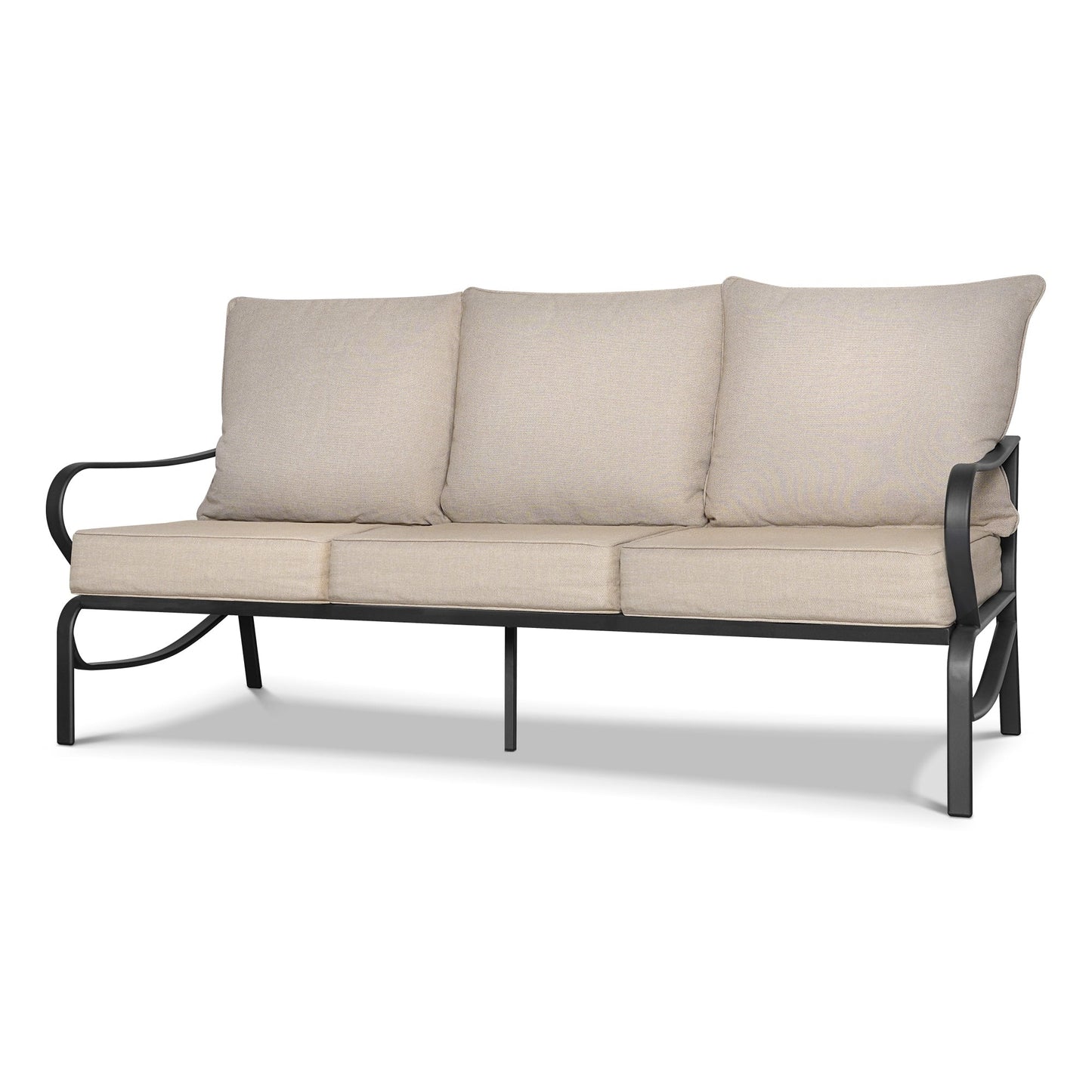 Set da conversazione per patio esterno a 7 posti, divano da esterno con pouf