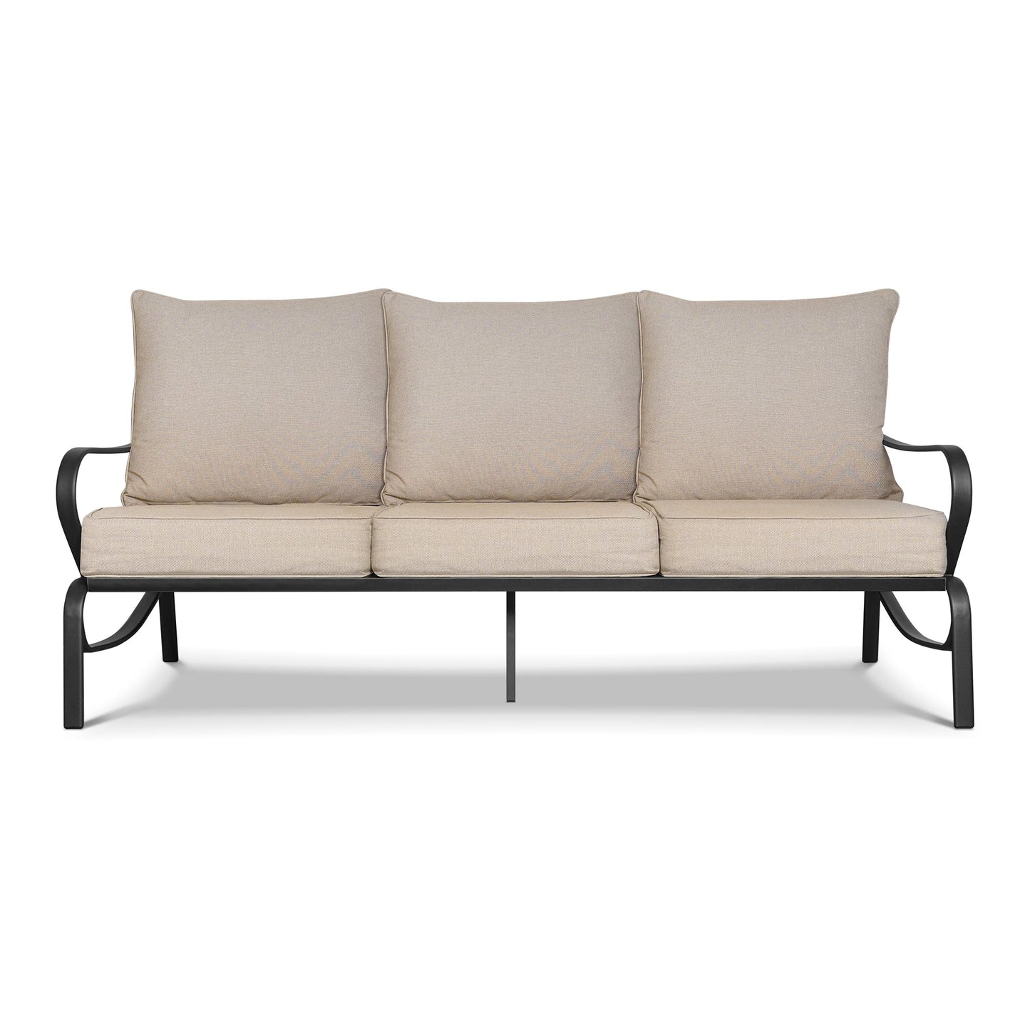 Set da conversazione per patio esterno a 7 posti, divano da esterno con pouf