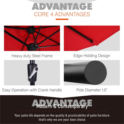 MAISON ARTS Set da pranzo da giardino da 7 pezzi con sedie girevoli in textilene