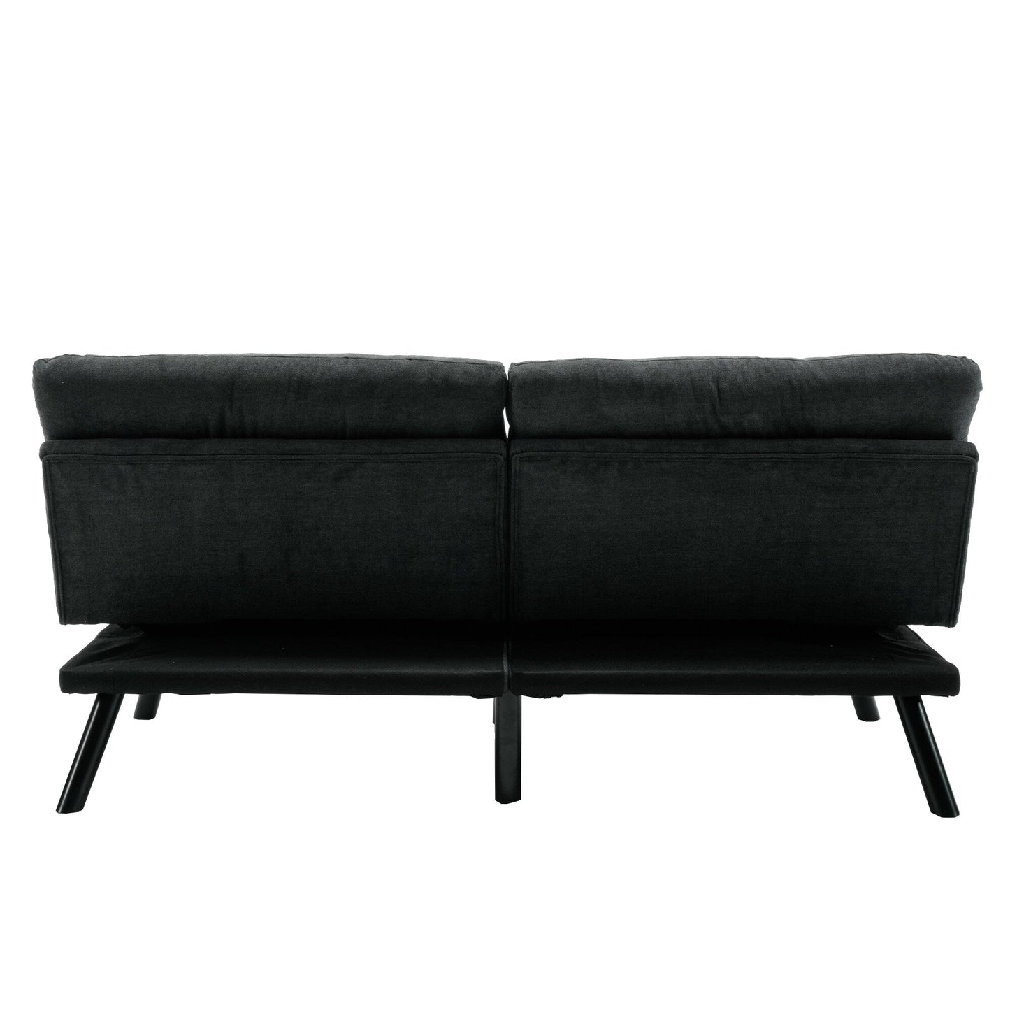 Divano a due posti in tessuto Teddy 70.08 con cuscini spessi, gambe in metallo e capacità di peso di 600 libbre