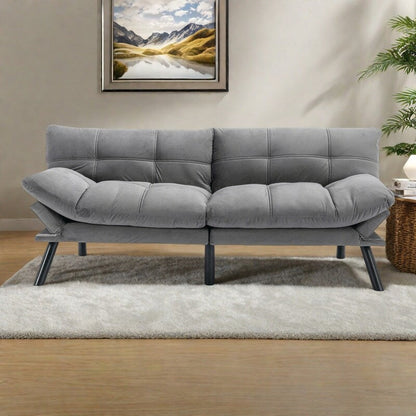 70.87 Divano letto trasformabile in similpelle con schienale regolabile