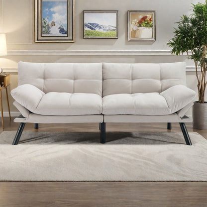 70.87 Divano letto trasformabile in similpelle con schienale regolabile