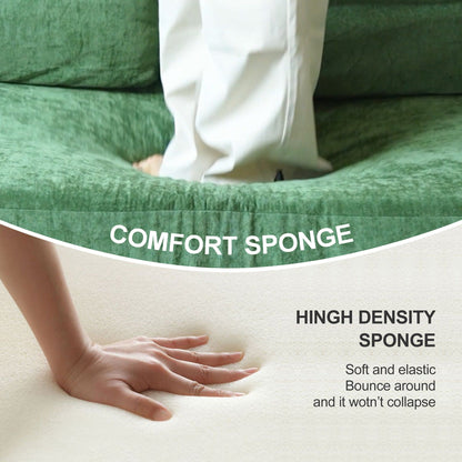 Divano letto trasformabile imbottito 70.87, poltrona trasformabile, comodo divano per soggiorno, camera da letto, tessuto ciniglia