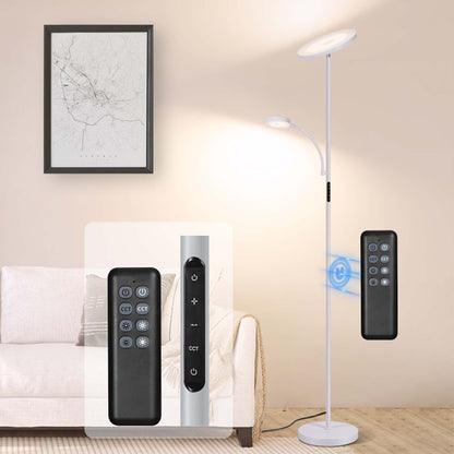 Lampada da terra Torchiere a 70 LED con controllo touch e telecomando - N/D