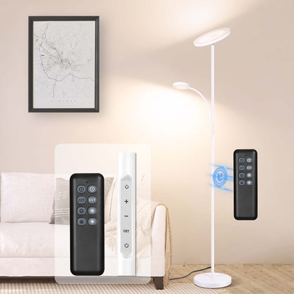 Lampada da terra Torchiere a 70 LED con controllo touch e telecomando - N/D