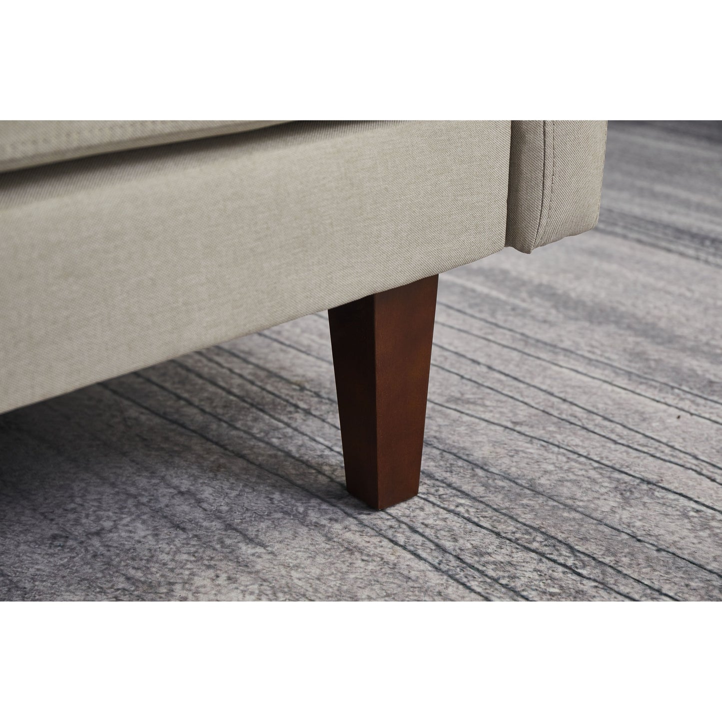 Divano Adelaide da 70'' con braccioli quadrati in lino