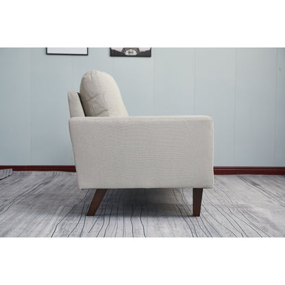 Divano Adelaide da 70'' con braccioli quadrati in lino