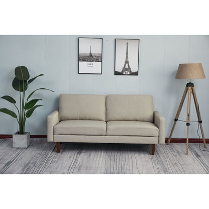 Divano Adelaide da 70'' con braccioli quadrati in lino