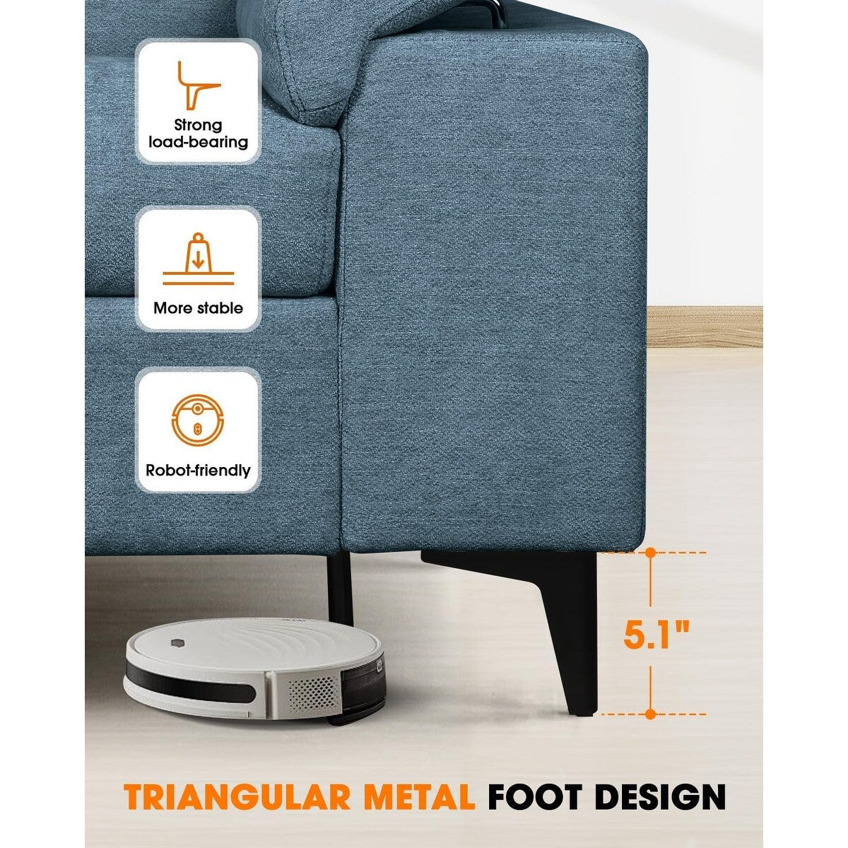 Divano a due posti in ciniglia da 71,25 pollici - Seduta profonda a 2 posti con 8 cuscini, bracciolo convertibile e rivestimento rimovibile