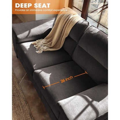 Divano a due posti in ciniglia da 71,25 pollici - Seduta profonda a 2 posti con 8 cuscini, bracciolo convertibile e rivestimento rimovibile