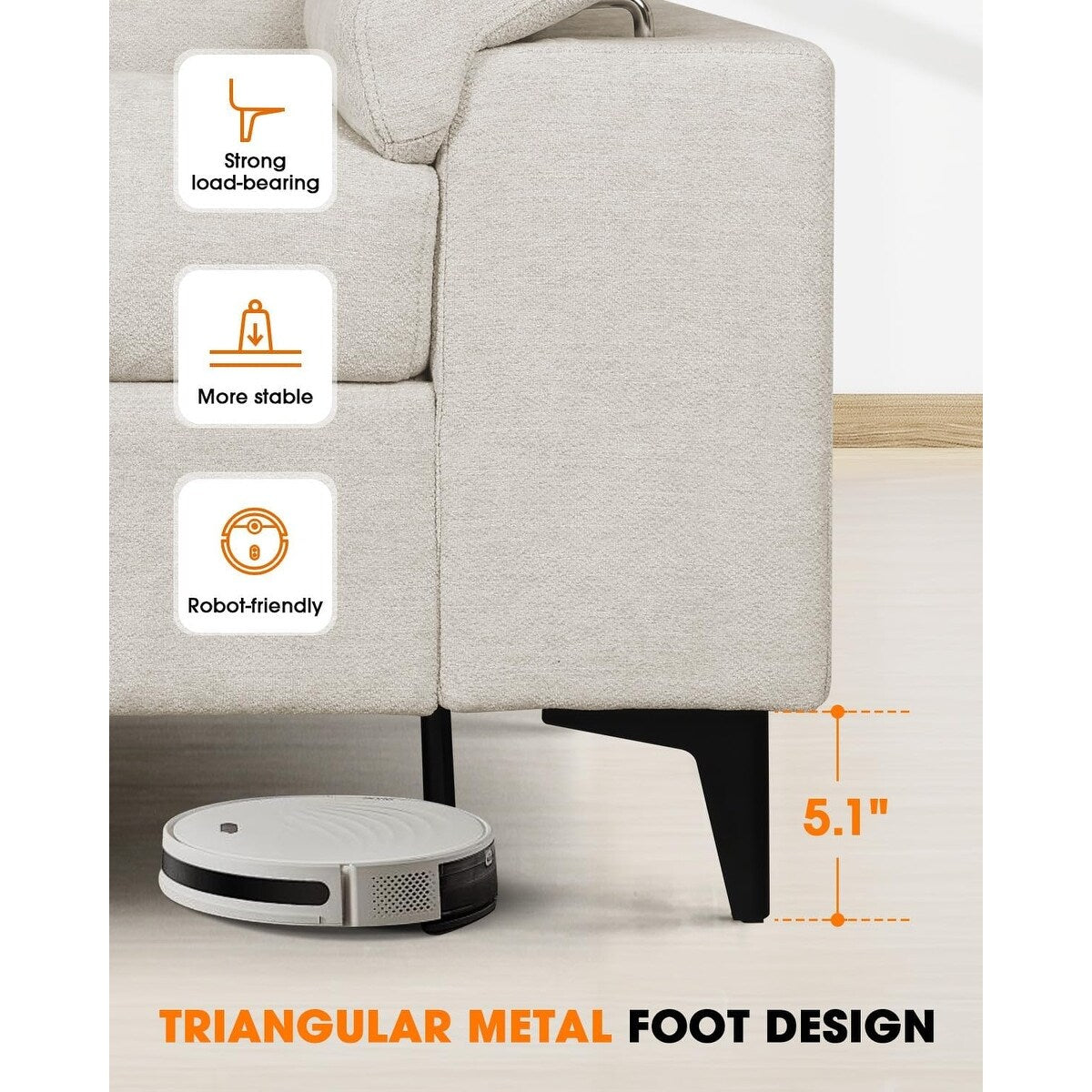 Divano a due posti in ciniglia da 71,25 pollici - Seduta profonda a 2 posti con 8 cuscini, bracciolo convertibile e rivestimento rimovibile