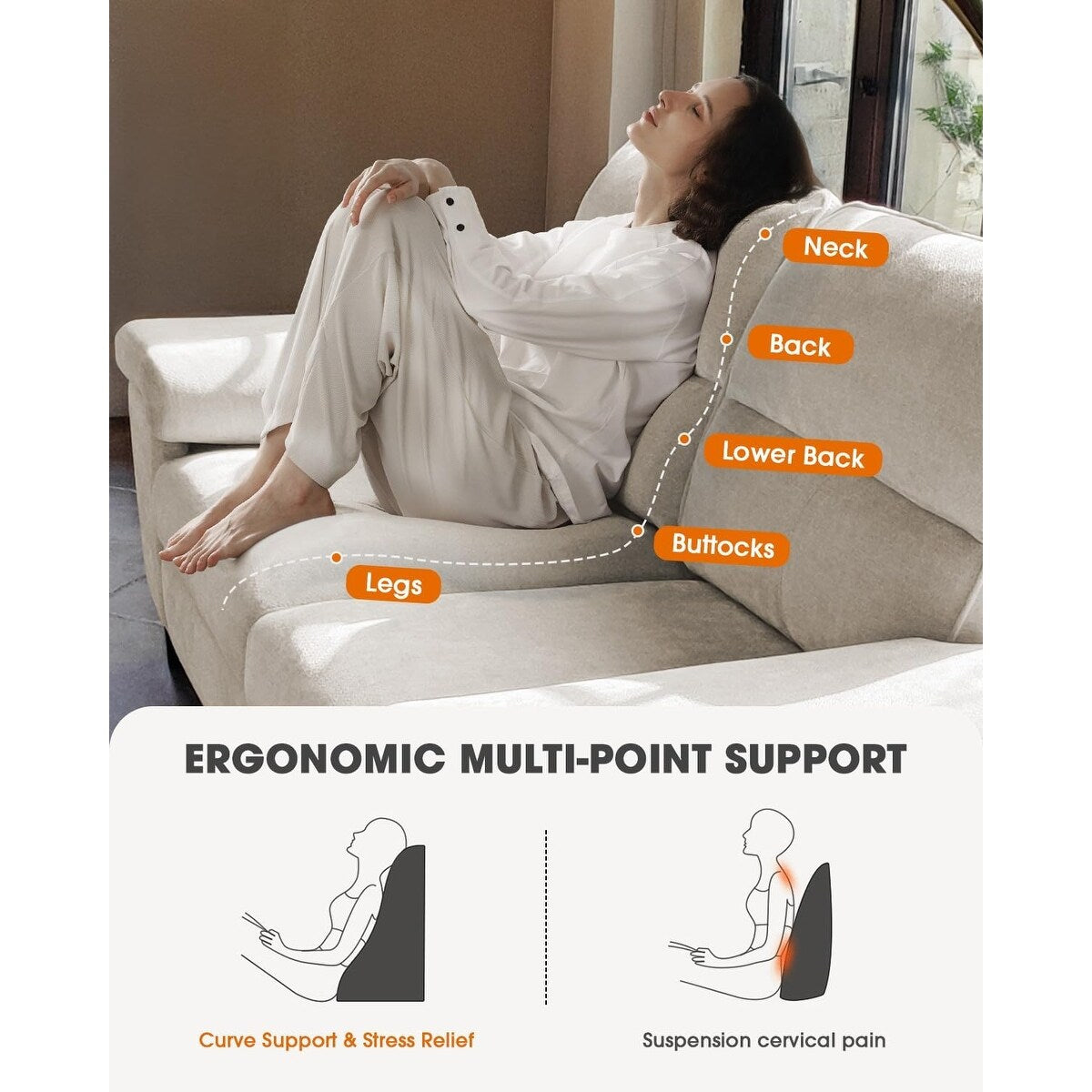 Divano a due posti in ciniglia da 71,25 pollici - Seduta profonda a 2 posti con 8 cuscini, bracciolo convertibile e rivestimento rimovibile