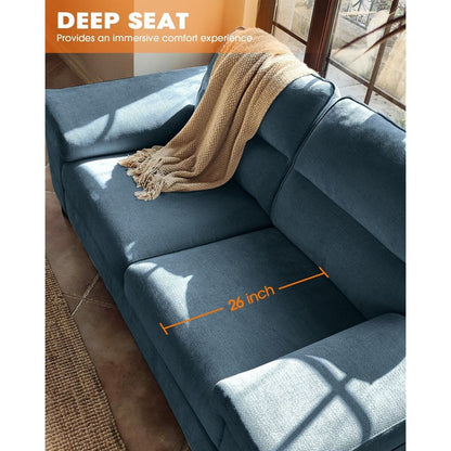 Divano a due posti in ciniglia da 71,25 pollici - Seduta profonda a 2 posti con 8 cuscini, bracciolo convertibile e rivestimento rimovibile