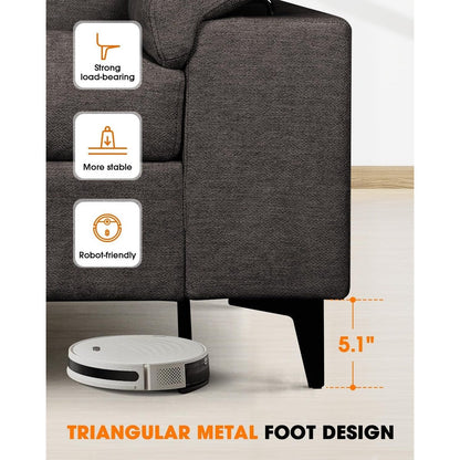 Divano a due posti in ciniglia da 71,25 pollici - Seduta profonda a 2 posti con 8 cuscini, bracciolo convertibile e rivestimento rimovibile