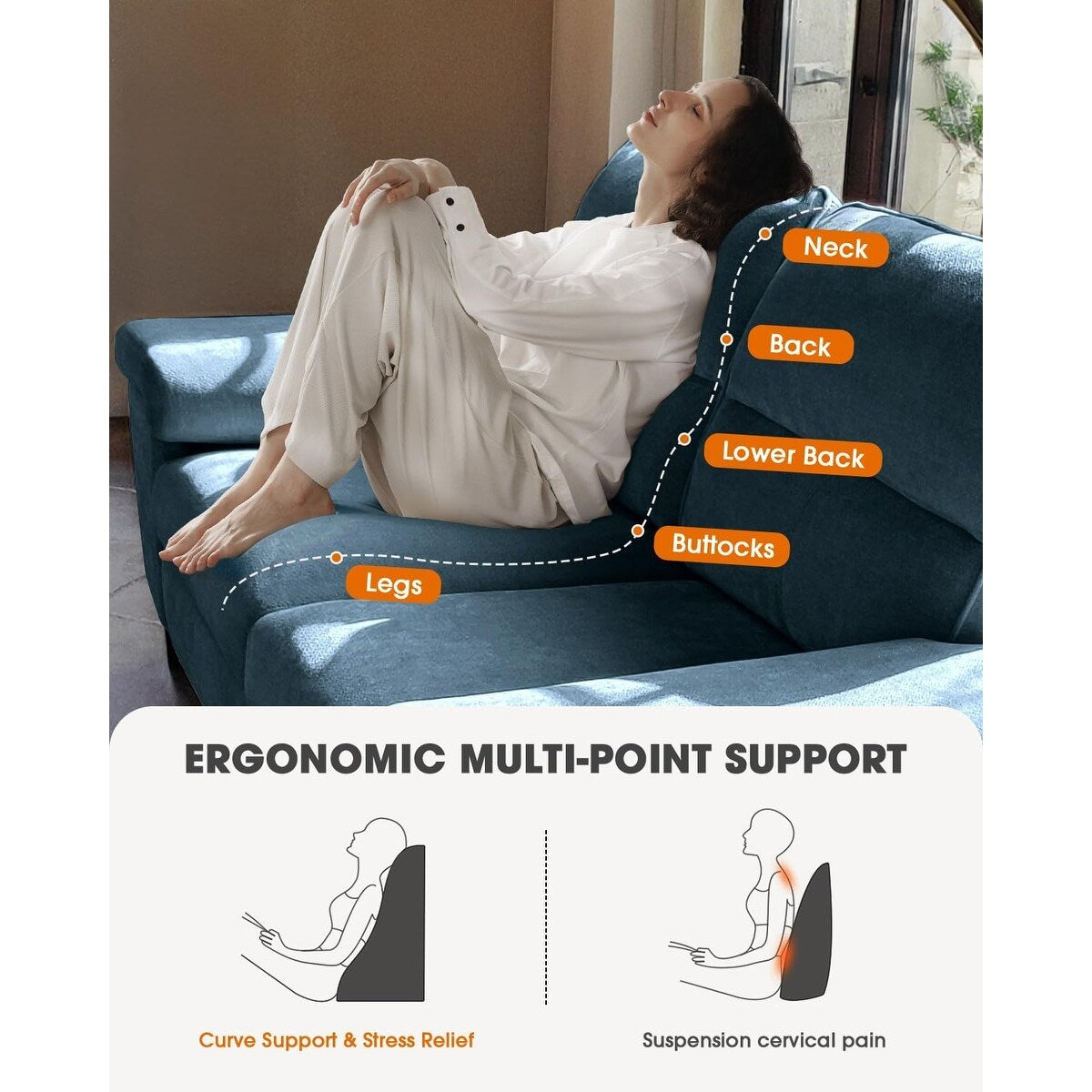 Divano a due posti in ciniglia da 71,25 pollici - Seduta profonda a 2 posti con 8 cuscini, bracciolo convertibile e rivestimento rimovibile