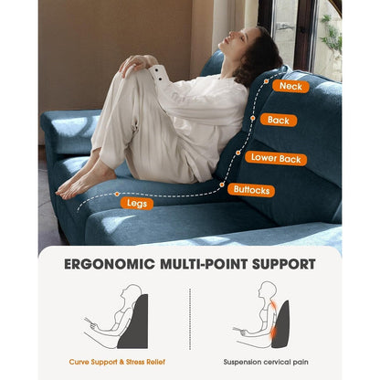 Divano a due posti in ciniglia da 71,25 pollici - Seduta profonda a 2 posti con 8 cuscini, bracciolo convertibile e rivestimento rimovibile