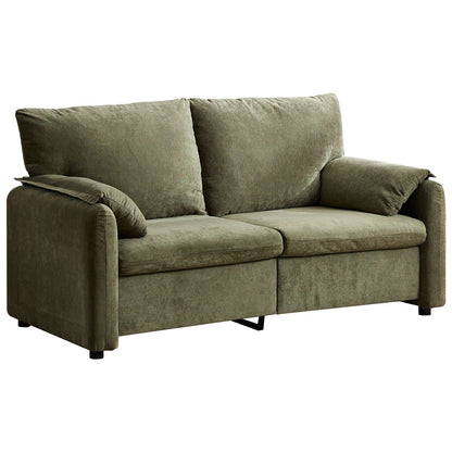 Divano a 2 posti in ciniglia da 71,28 pollici, comfort simile a una nuvola con spugna ad alta resilienza, design moderno e minimalista