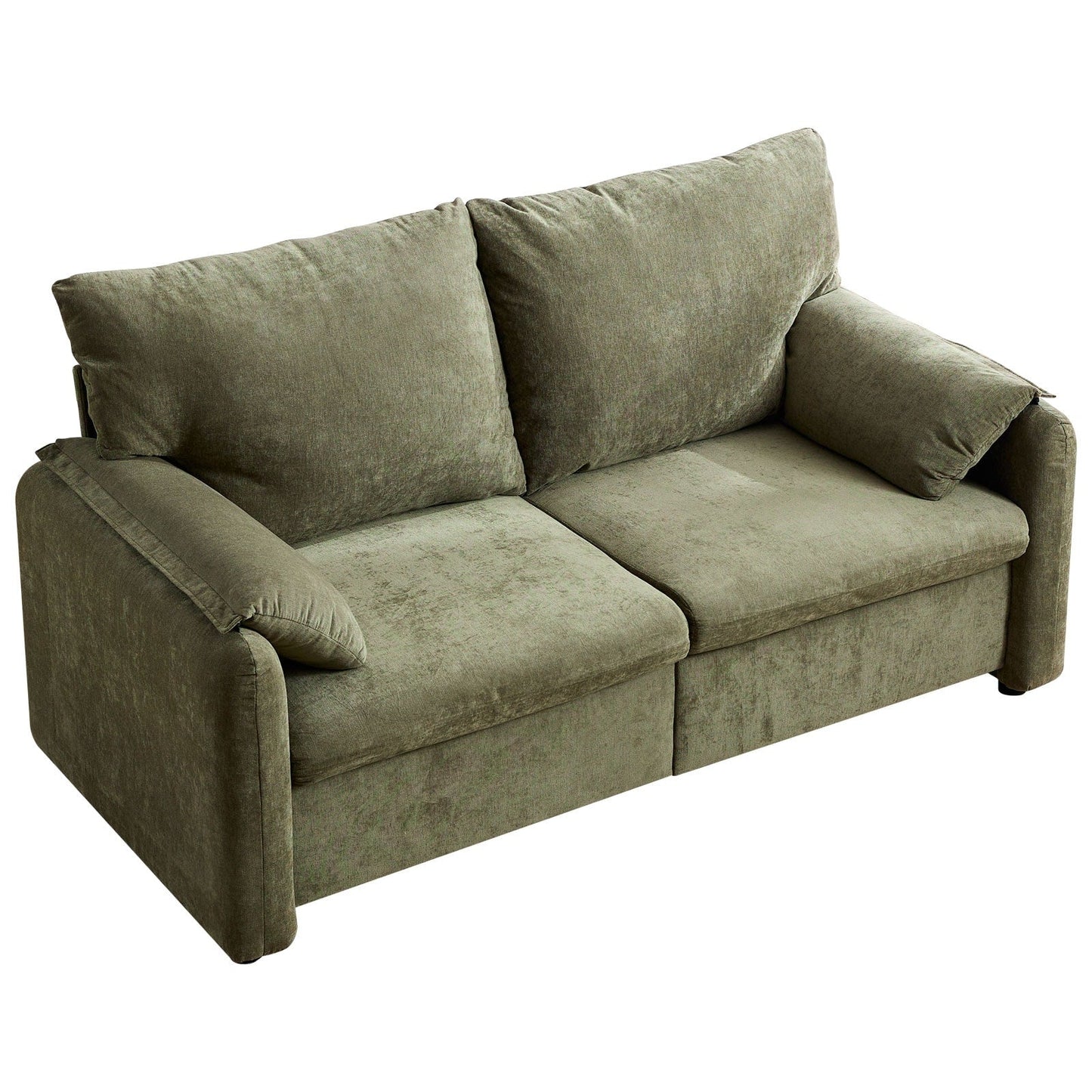 Divano a 2 posti in ciniglia da 71,28 pollici, comfort simile a una nuvola con spugna ad alta resilienza, design moderno e minimalista