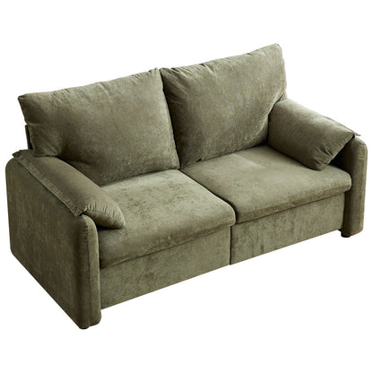 Divano a 2 posti in ciniglia da 71,28 pollici, comfort simile a una nuvola con spugna ad alta resilienza, design moderno e minimalista