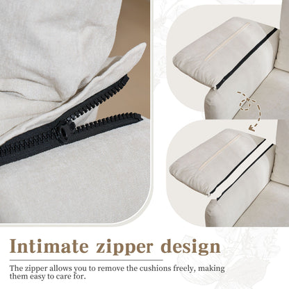 Divano a 2 posti in ciniglia da 71,28 pollici, comfort simile a una nuvola con spugna ad alta resilienza, design moderno e minimalista