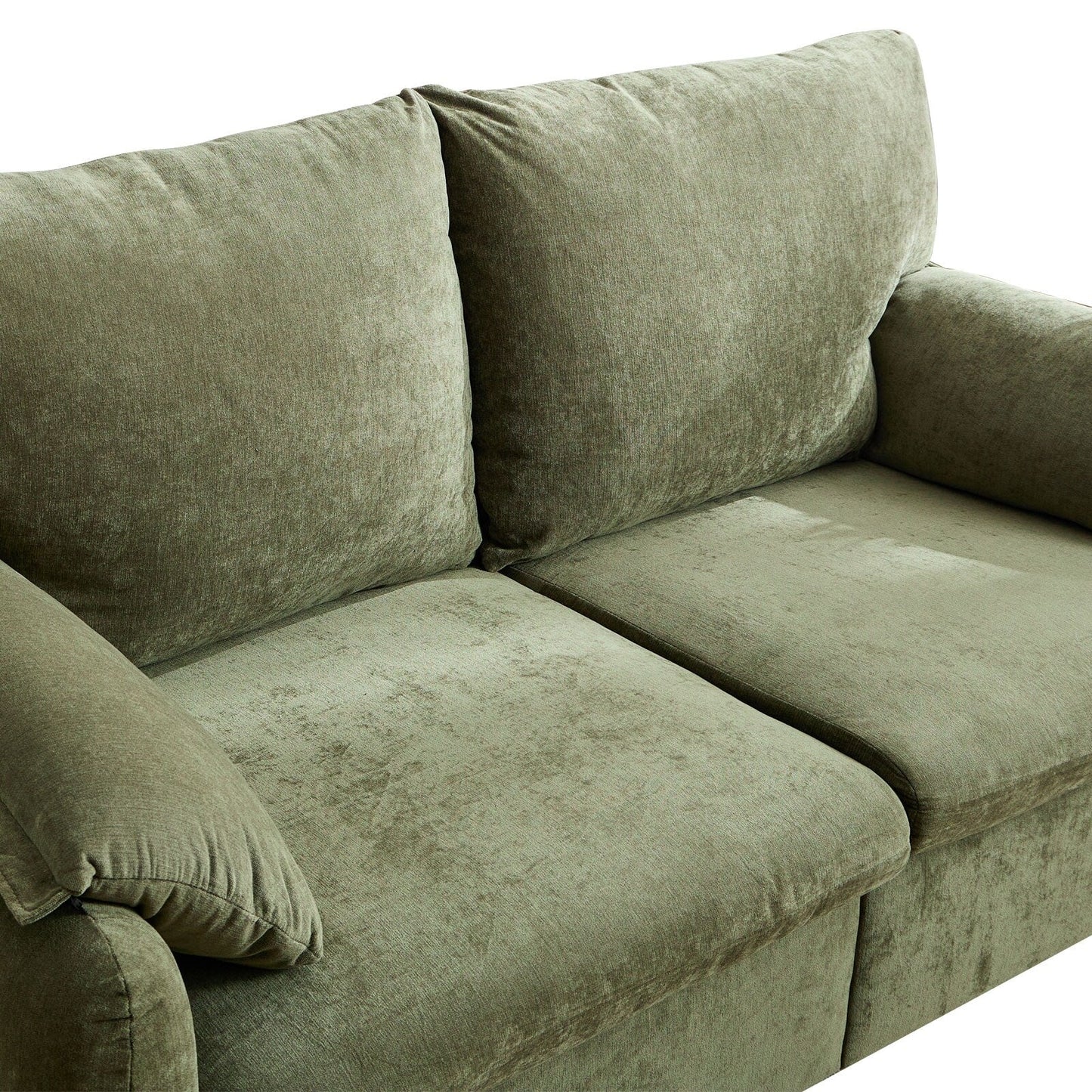 Divano a 2 posti in ciniglia da 71,28 pollici, comfort simile a una nuvola con spugna ad alta resilienza, design moderno e minimalista