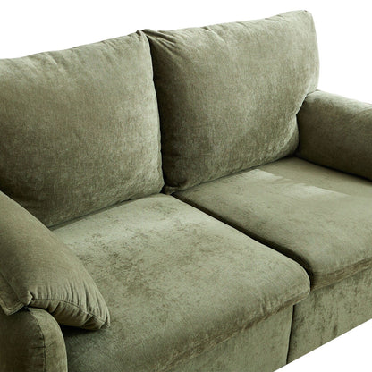 Divano a 2 posti in ciniglia da 71,28 pollici, comfort simile a una nuvola con spugna ad alta resilienza, design moderno e minimalista