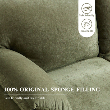 Divano a 2 posti in ciniglia da 71,28 pollici, comfort simile a una nuvola con spugna ad alta resilienza, design moderno e minimalista