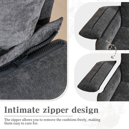 Divano a 2 posti in ciniglia da 71,28 pollici, comfort simile a una nuvola con spugna ad alta resilienza, design moderno e minimalista