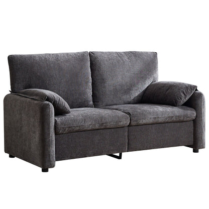 Divano a 2 posti in ciniglia da 71,28 pollici, comfort simile a una nuvola con spugna ad alta resilienza, design moderno e minimalista