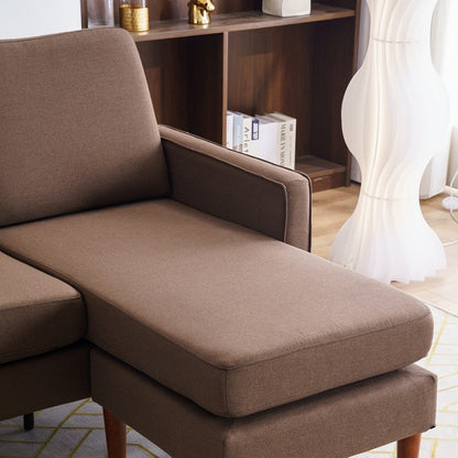 Divano modulare da interno per 3 persone con bracciolo americano in lino da 71,65 W. con pedale Concubine, colore beige