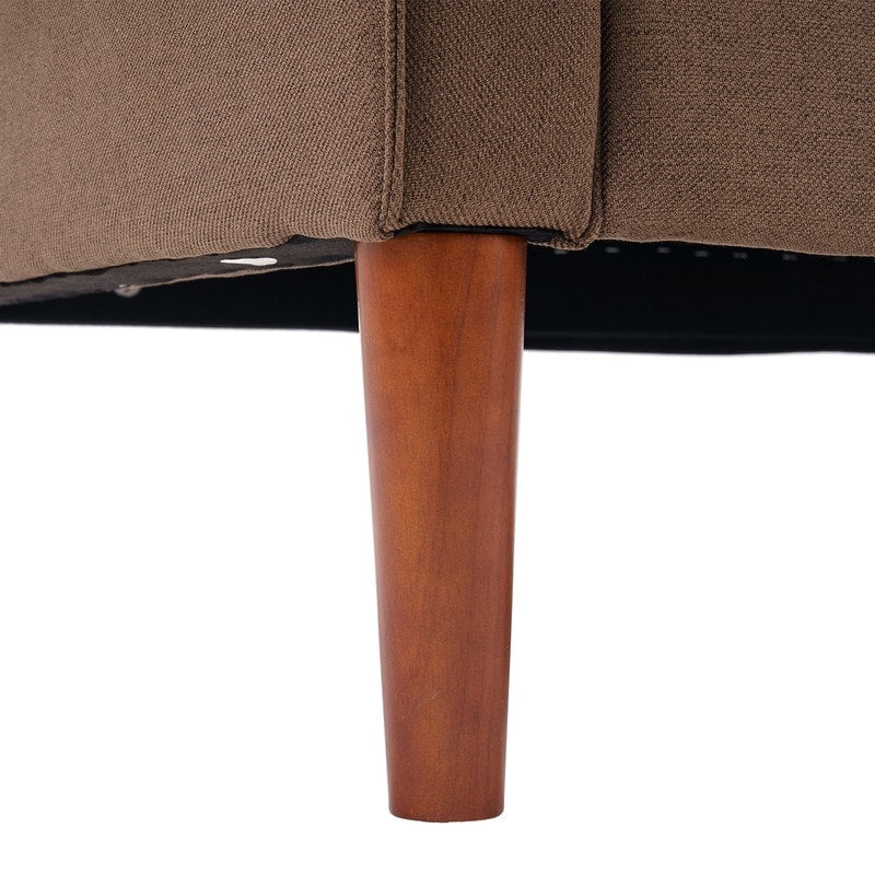 Divano modulare da interno per 3 persone con bracciolo americano in lino da 71,65 W. con pedale Concubine, colore beige