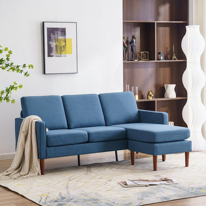 Divano modulare da interno per 3 persone con bracciolo americano in lino da 71,65 W. con pedale Concubine, colore beige