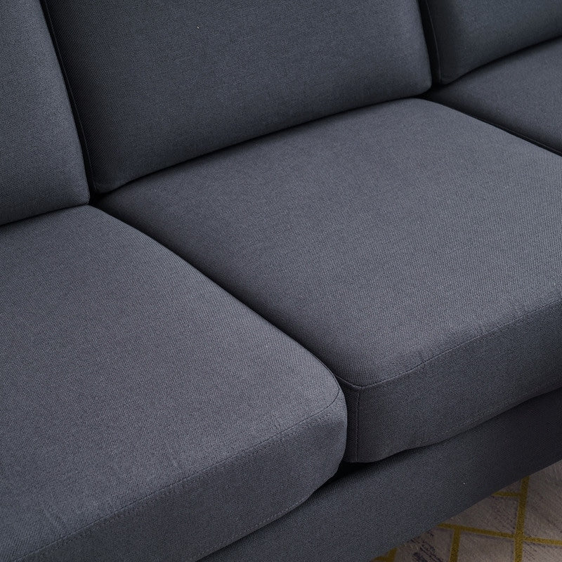 Divano modulare da interno per 3 persone con bracciolo americano in lino da 71,65 W. con pedale Concubine, colore beige