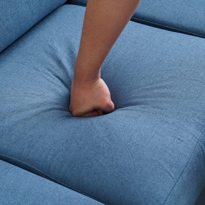 Divano modulare da interno per 3 persone con bracciolo americano in lino da 71,65 W. con pedale Concubine, colore beige