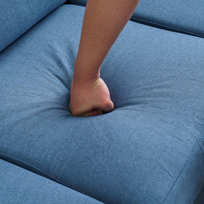 Divano modulare da interno per 3 persone con bracciolo americano in lino da 71,65 W. con pedale Concubine, colore beige