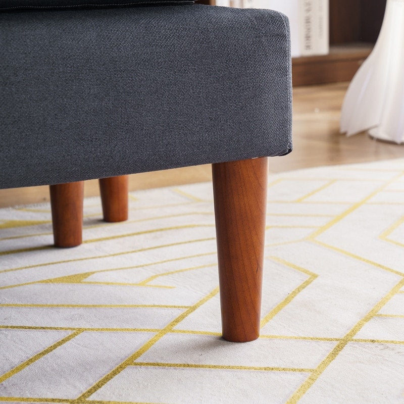 Divano modulare da interno per 3 persone con bracciolo americano in lino da 71,65 W. con pedale Concubine, colore beige