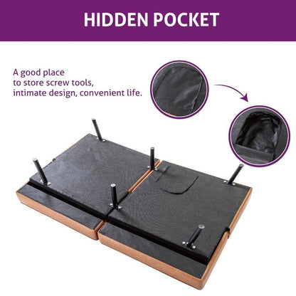 Divano moderno trasformabile in similpelle senza braccioli con schienale diviso