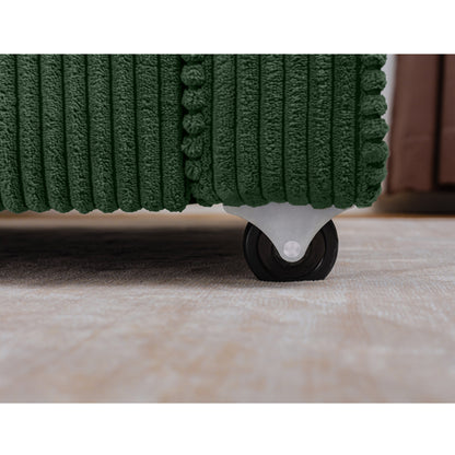 Divano a 3 posti in velluto a coste 72.64 con cuscini in spugna ad alta densità e molle