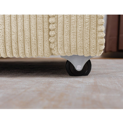 Divano a 3 posti in velluto a coste 72.64 con cuscini in spugna ad alta densità e molle