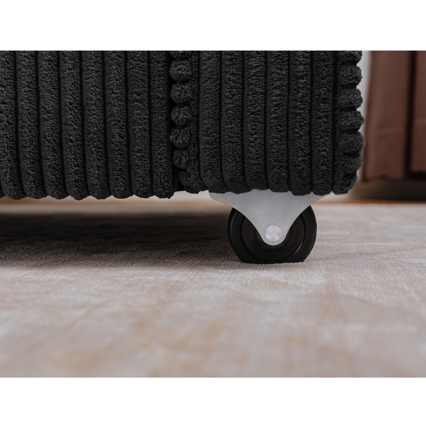 Divano a 3 posti in velluto a coste 72.64 con cuscini in spugna ad alta densità e molle