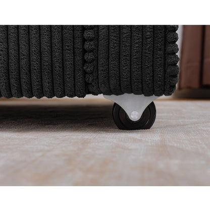 Divano a 3 posti in velluto a coste 72.64 con cuscini in spugna ad alta densità e molle