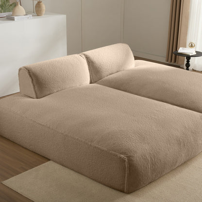 72 Divano letto modulare oversize imbottito in schiuma compressa