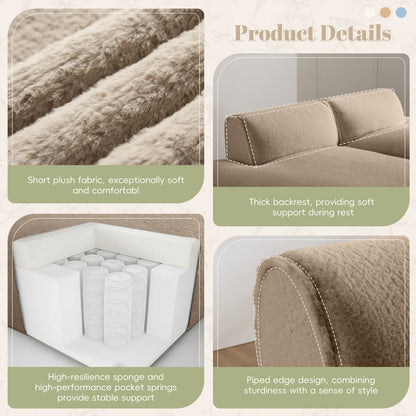 72 Divano letto modulare oversize imbottito in schiuma compressa