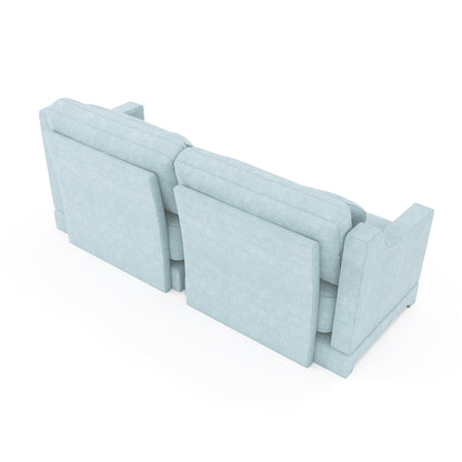 Divano 3 posti in ciniglia 73.2 con 2 cuscini lombari per soggiorno