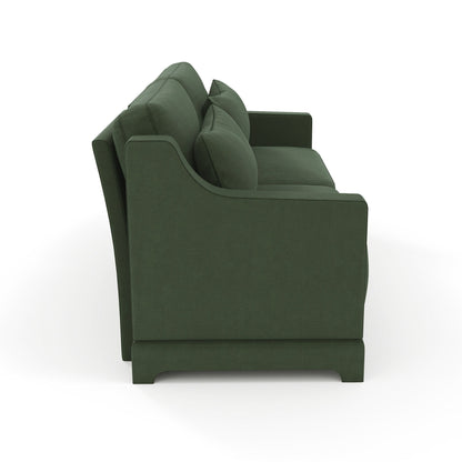 Divano 3 posti in ciniglia 73.2 con 2 cuscini lombari per soggiorno