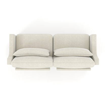 Divano 3 posti in ciniglia 73.2 con 2 cuscini lombari per soggiorno