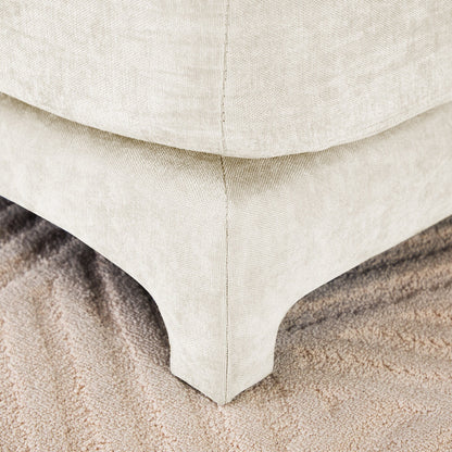 Divano 3 posti in ciniglia 73.2 con 2 cuscini lombari per soggiorno