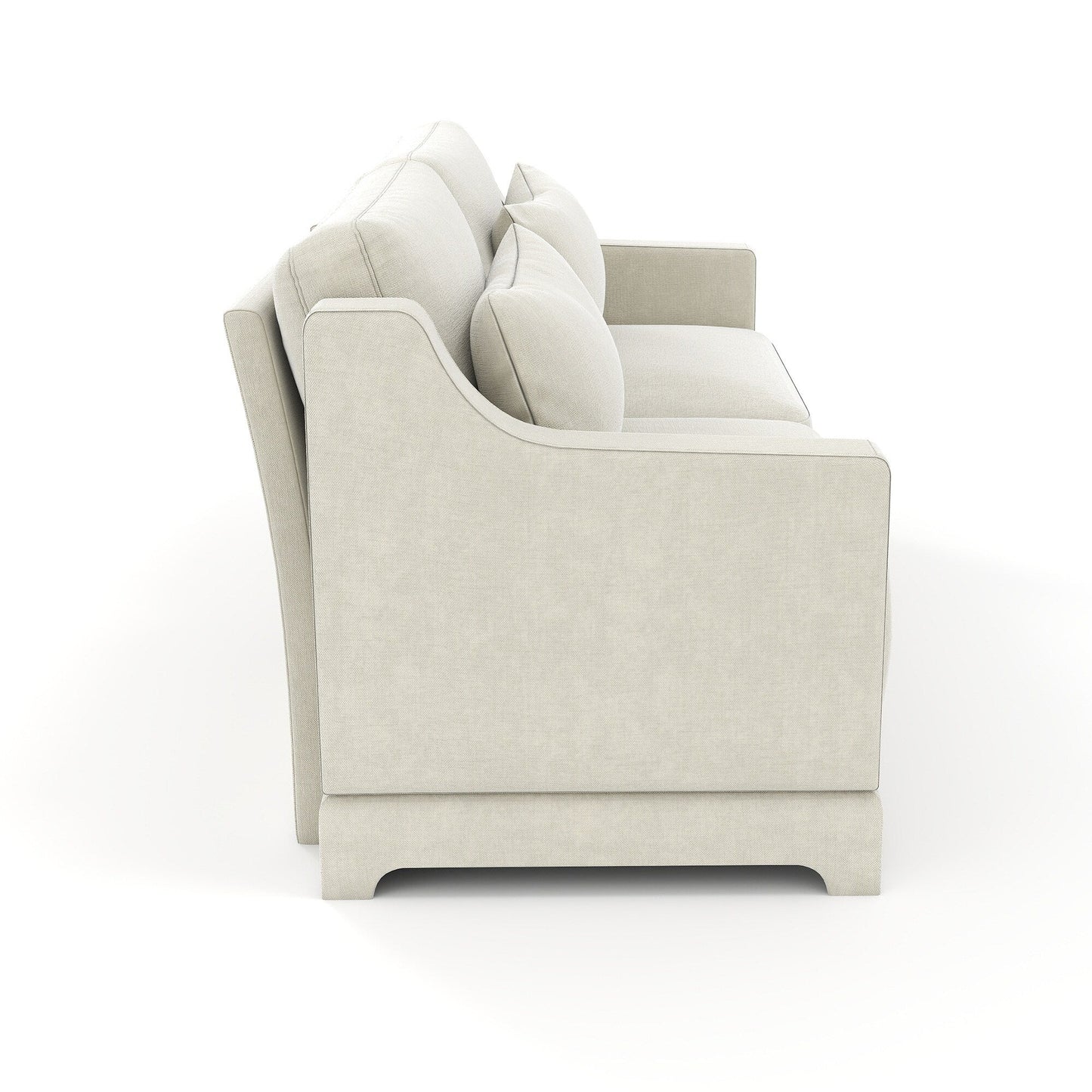 Divano 3 posti in ciniglia 73.2 con 2 cuscini lombari per soggiorno