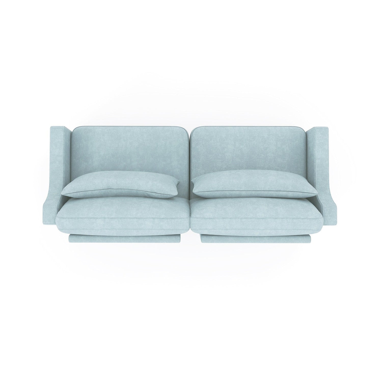 Divano 3 posti in ciniglia 73.2 con 2 cuscini lombari per soggiorno